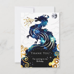 Magical Radiant Dragon Birthday Thank You Card