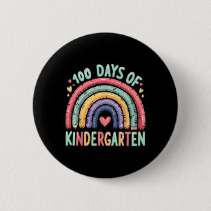 Magical Rainbow 100 Days Of Kindergarten Teacher 1 6 Cm Round Badge