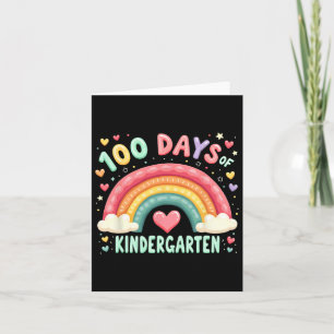 Magical Rainbow 100 Days Of Kindergarten Teacher  Card
