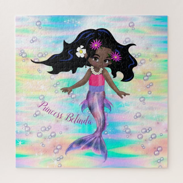 Magical Rainbow Baby Girl Mermaids Jigsaw Puzzle (Vertical)