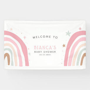 Magical Rainbow Baby Shower Welcome Banner