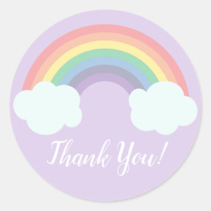 Magical Rainbow Birthday Favour Classic Round Sticker