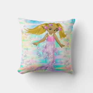 Magical Rainbow Bubbles & Baby Mermaids Cushion