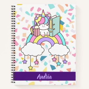 Magical Rainbow Cute Unicorn  Notebook