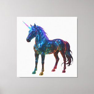 Magical Rainbow Glass Unicorn Canvas Print