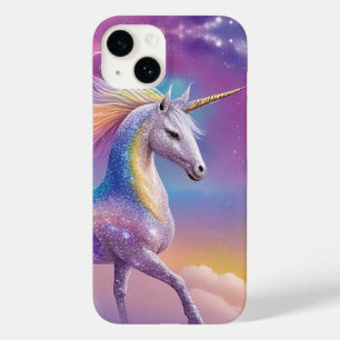 Magical Rainbow Glitter White Unicorn Sparkles Case-Mate iPhone 14 Case