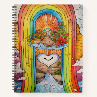 Magical Rainbow Ink Drawing Notebook