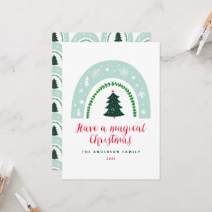 Magical rainbow modern cute Christmas