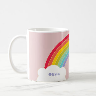 Magical Rainbow Personal Name and Colour Coffee Mug