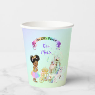 Magical Rainbow Princess Castle Carriage Unicorn Paper Cups