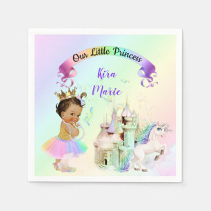 Magical Rainbow Princess Castle Unicorn Napkin