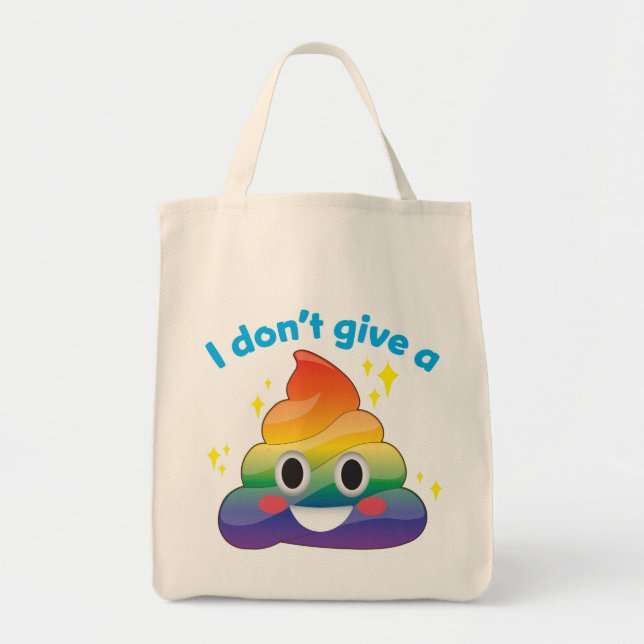 Magical Rainbow Sparkle Poop Emoji Bag (Front)