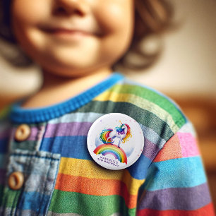 Magical Rainbow Unicorn Birthday 7.5 Cm Round Badge