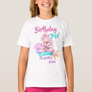 Magical rainbow unicorn birthday custom shirt