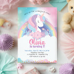Magical Rainbow Unicorn Birthday Invitation<br><div class="desc">Make your child's special day magical with our beautiful, watercolor Unicorn Birthday Invitation. This elegant and colourful digital template is sure to add an extra sparkle to your party planning. Crafted with high-quality digital files, this unique and editable invitation is the perfect way to wow your guests. Our beautiful, creative,...</div>