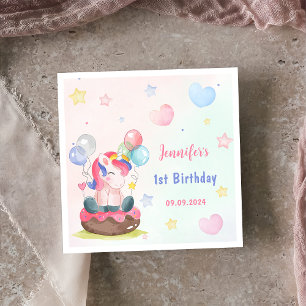 Magical Rainbow Unicorn  Birthday Party  Napkin