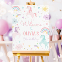 Magical Rainbow Unicorn Birthday Party Welcome