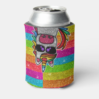 Magical Rainbow Unicorn Glitter Whimsical Birthday Can Cooler