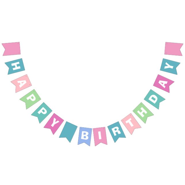 Magical Rainbow Unicorn | Happy Birthday Bunting (All)