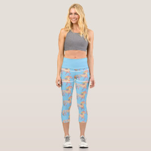Magical Rainbow Unicorn Personalised Capri Leggings