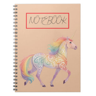 Magical Rainbow Unicorn Personalised Notebook