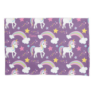 Magical Rainbow Unicorn Personalised Pillowcase