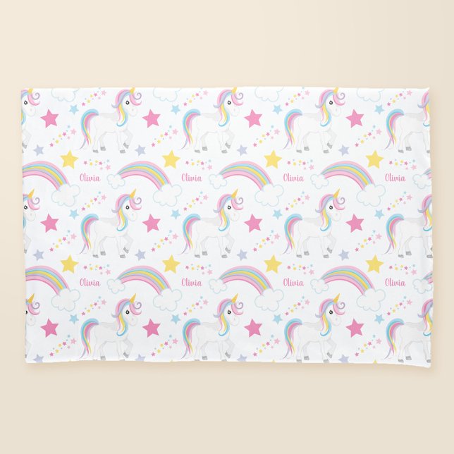 Magical Rainbow Unicorn Personalised Pillowcase (Creator Uploaded)