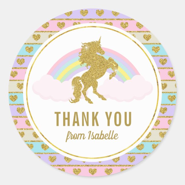 Magical Rainbow Unicorn Stickers (Front)