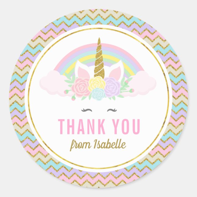 Magical Rainbow Unicorn Stickers (Front)