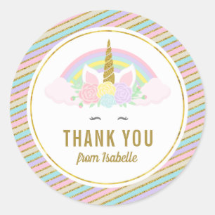 Magical Rainbow Unicorn Stickers