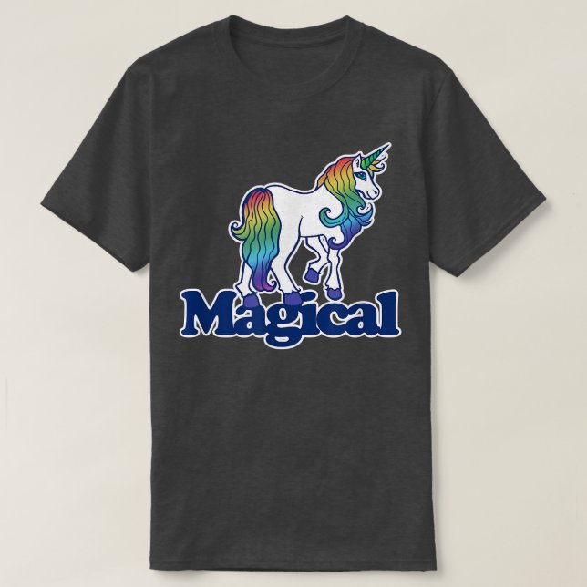 Magical Rainbow Unicorn T-Shirt (Design Front)