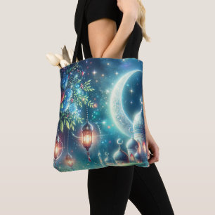 Magical Ramadan Moon & Mosque Tote Bag