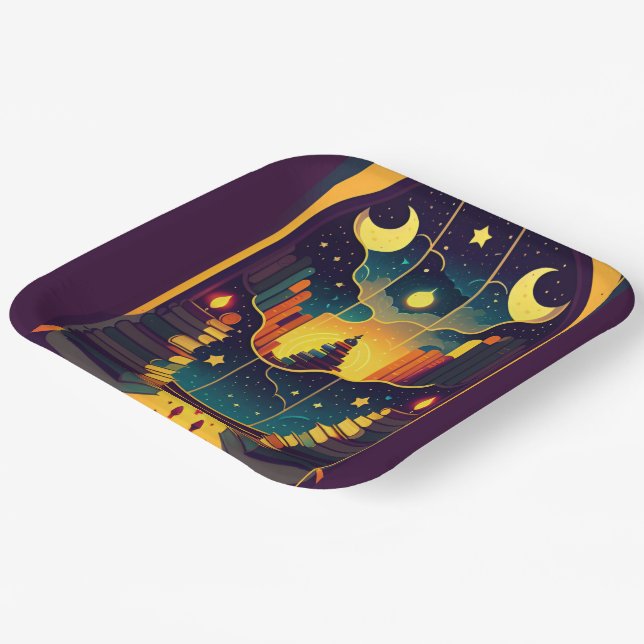 Magical Realm Of Books 2 Paper Plate (Angled)