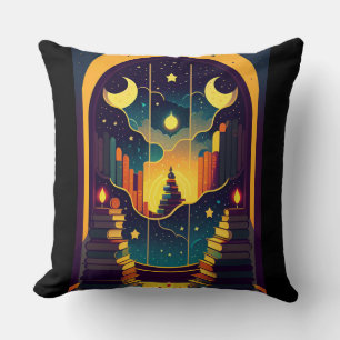 Magical Realm Of Books Cushion