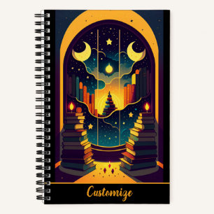 Magical Realm Of Books Custom Notebook