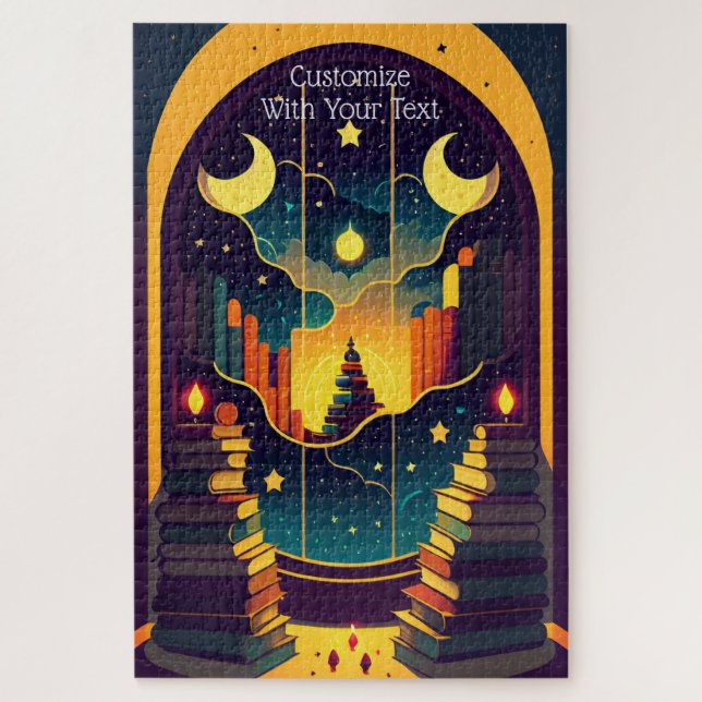 Magical Realm Of Books Jigsaw Puzzle (Vertical)