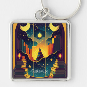 Magical Realm Of Books Key Ring
