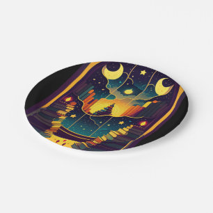 Magical Realm Of Books Paper Plate