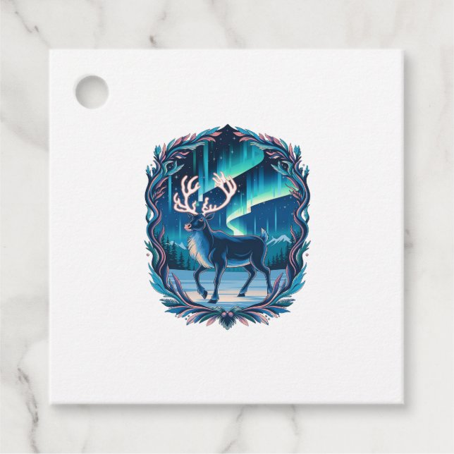 Magical Reindeer Glow Favour Tags (Front)