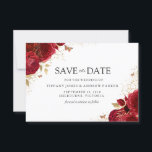 Magical Romantic Red Roses Gold Floral Wedding Save The Date<br><div class="desc">Magical Romantic Red Roses Gold Floral Wedding Save the Date or Change the Date

See matching invitation and collection</div>