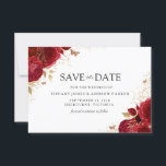 Magical Romantic Red Roses Gold Floral Wedding Save The Date<br><div class="desc">Magical Romantic Red Roses Gold Floral Wedding Save the Date or Change the Date

See matching invitation and collection</div>