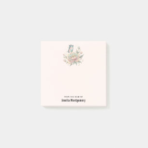 Magical Rose and Butterfly Pastel Colours Post-it Notes