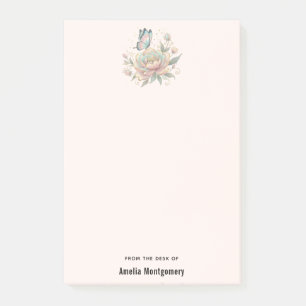Magical Rose and Butterfly Pastel Colours Post-it Notes