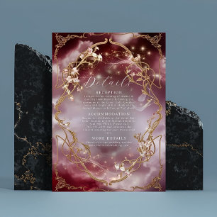 Magical Rose Gold Ornate Baroque Details Enclosure Card