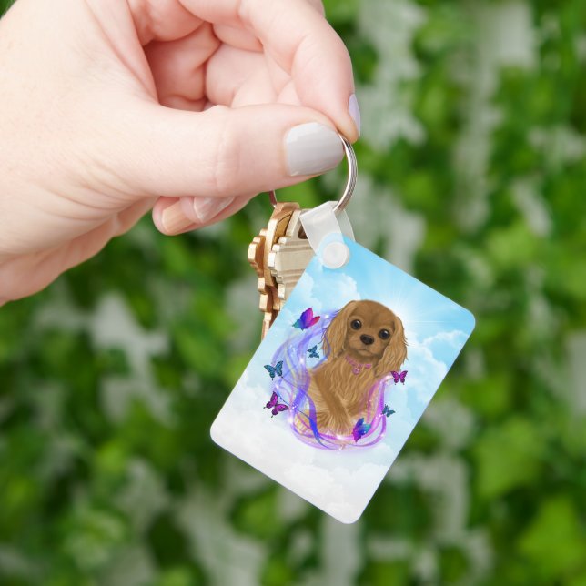 Magical Ruby Cavalier King Charles Spaniel  Key Ring (Hand)