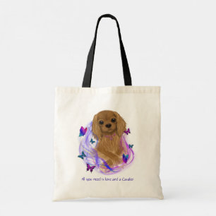 Magical Ruby Cavalier King Charles Spaniel   Tote Bag