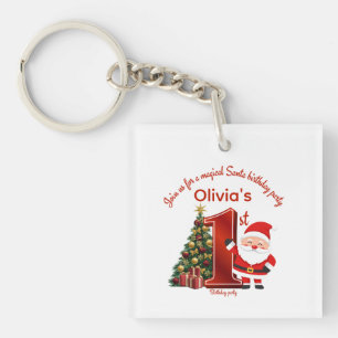Magical Santa Birthday Design for Kids Key Ring