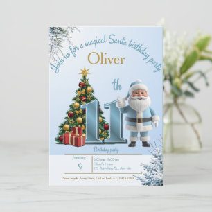 Magical Santa Birthday Invitation – 11th Birthday