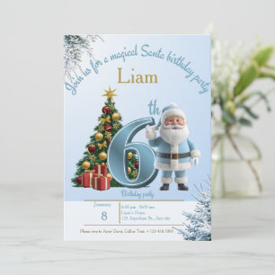 Magical Santa Birthday Invitation – 6th Birthday