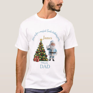Magical Santa Birthday Invitation  T-Shirt